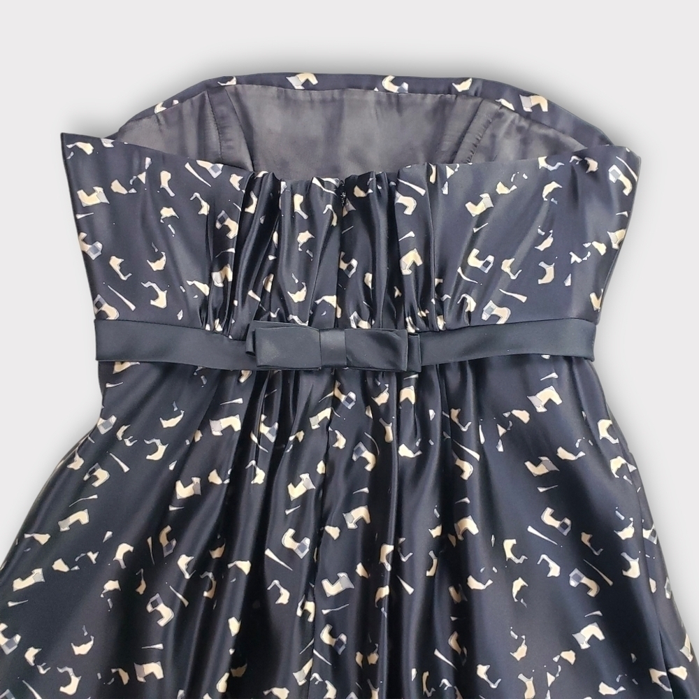 Milly Silk Strapless Cocktail Mini Dress - Picture 5 of 13